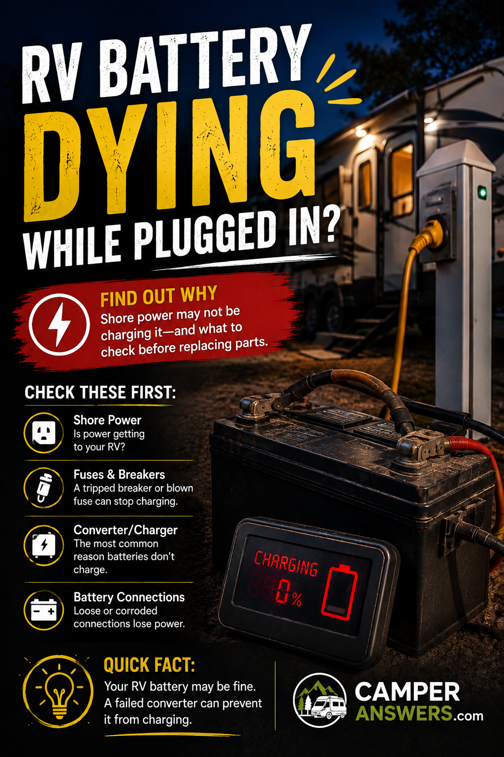 Why Is My RV Battery Dying While Plugged In?