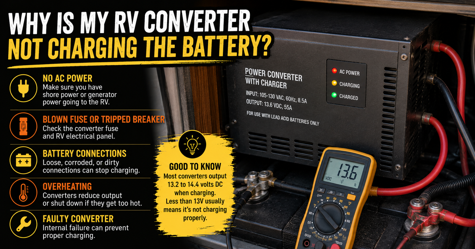 RV Converter Not Charging Battery? Check These Things First