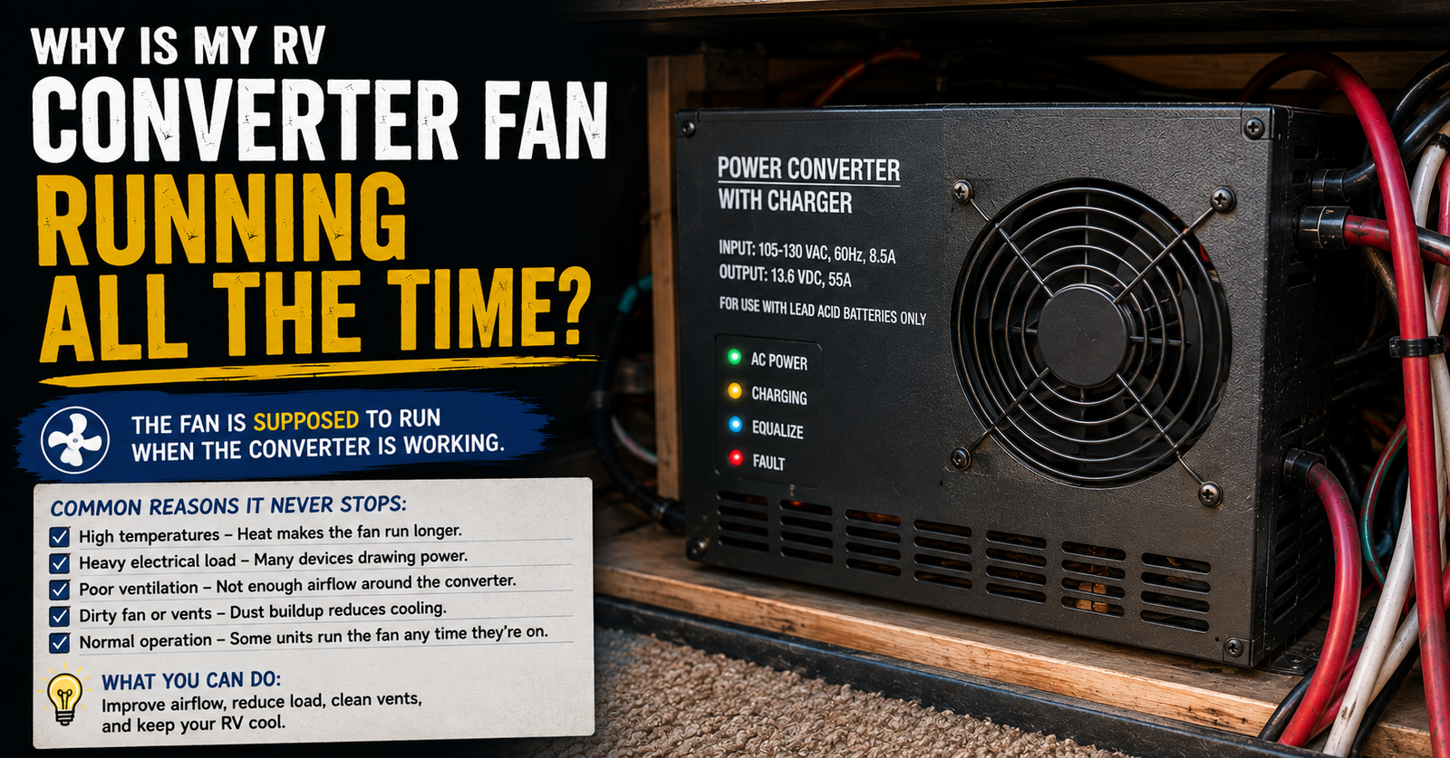 Why Is My RV Converter Fan Running All the Time?