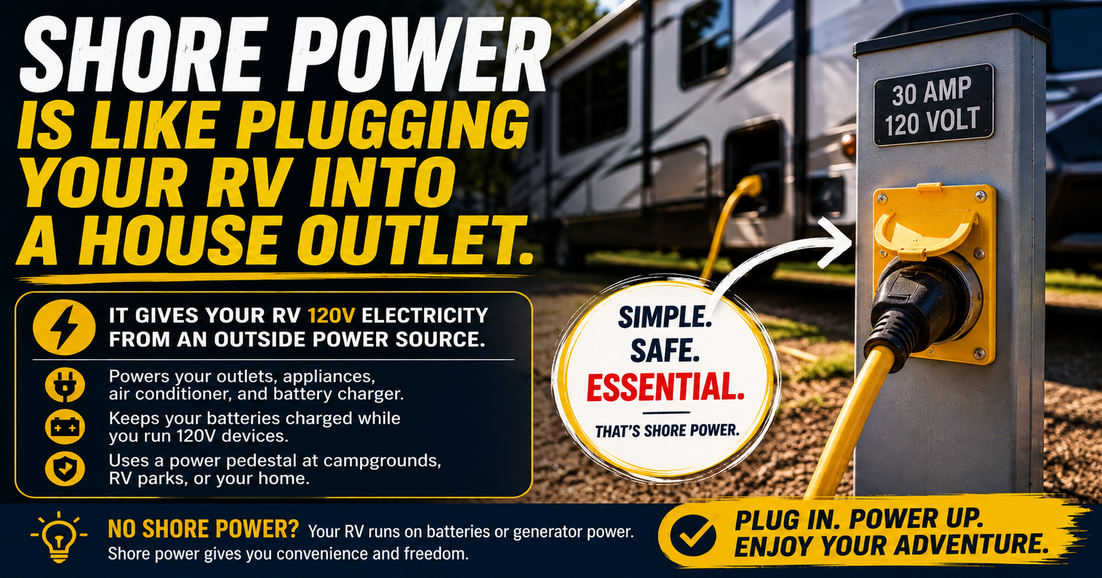 What Is Shore Power in an RV? A Simple Explanation