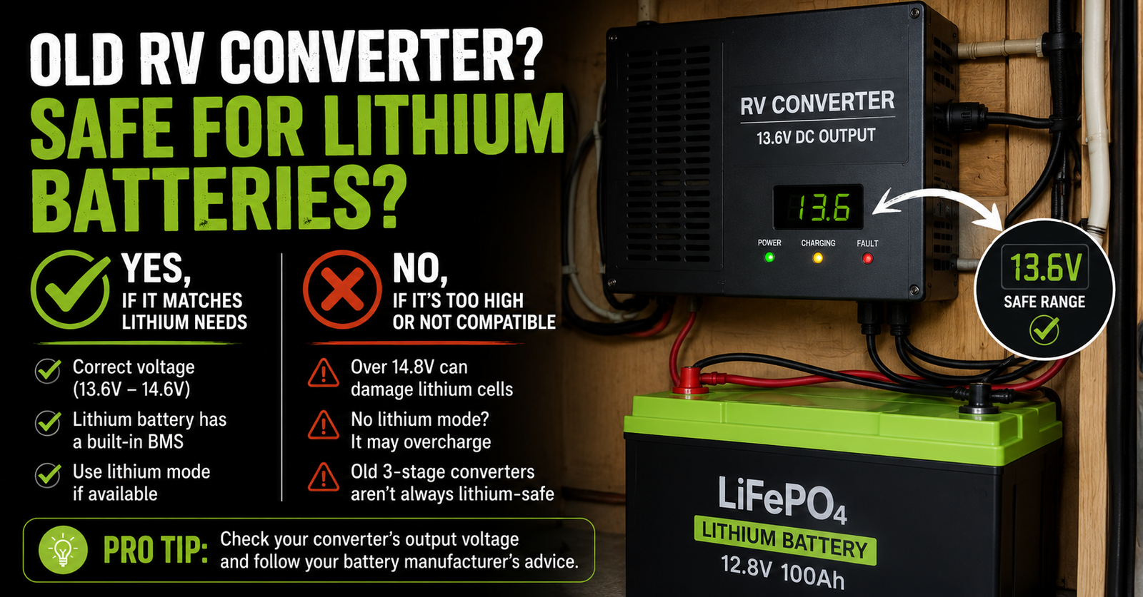 Can I Use My Old RV Converter With a Lithium Battery?